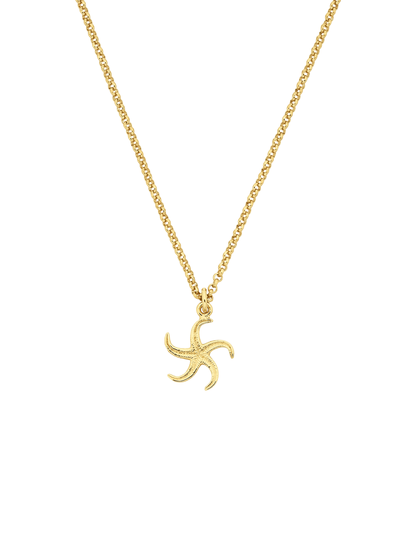 Starfish necklace gold